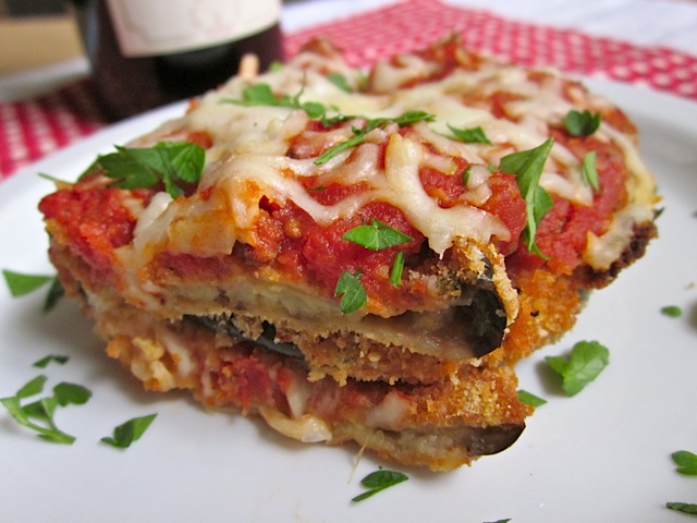 Eggplant Parmesan dinner